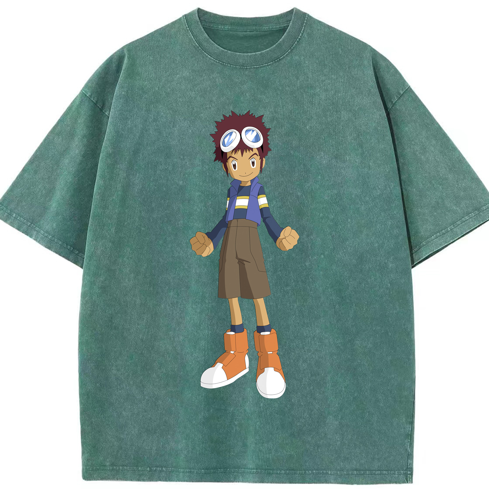 （画像用） Digimon デジタルモンスター/デジモン 綿100% ヴィンテージ風 半袖Tシャツ（フロントプリント）
